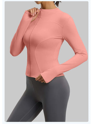 Women's Stand Collar Full-Zip Yoga Running Jacket - ANVTT