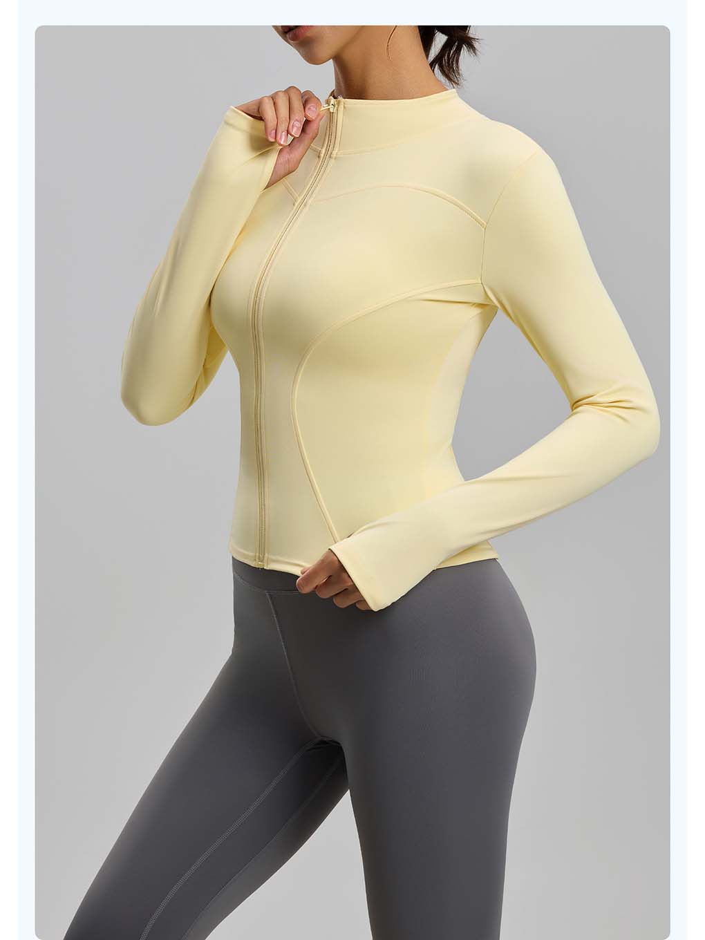 Women's Stand Collar Full-Zip Yoga Running Jacket - ANVTT