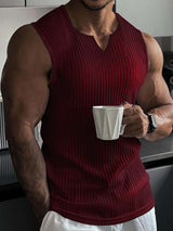 Essential vertical striped V-neck sports vest - ANVTT