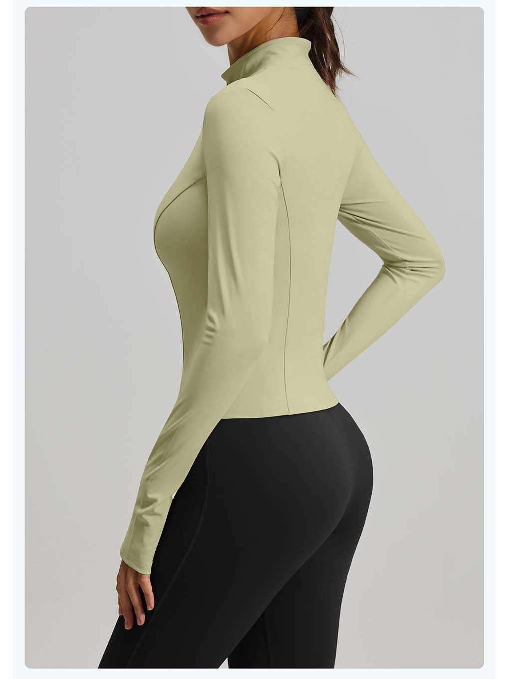 Women's Stand Collar Full-Zip Yoga Running Jacket - ANVTT
