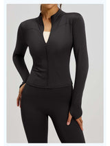 Women's Stand Collar Full-Zip Yoga Running Jacket - ANVTT