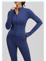 Women's Stand Collar Full-Zip Yoga Running Jacket - ANVTT