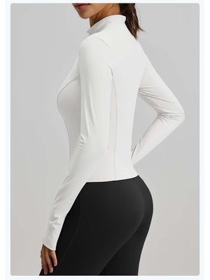 Women's Stand Collar Full-Zip Yoga Running Jacket - ANVTT