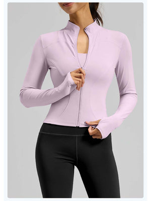 Women's Stand Collar Full-Zip Yoga Running Jacket - ANVTT