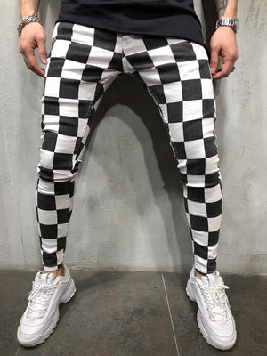Black and white striped men's joggers - ANVTT