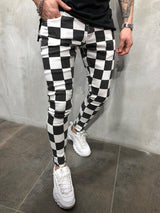 Black and white striped men's joggers - ANVTT