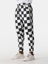 Men's Striped Joggers - Black & White Athletic Sweatpants