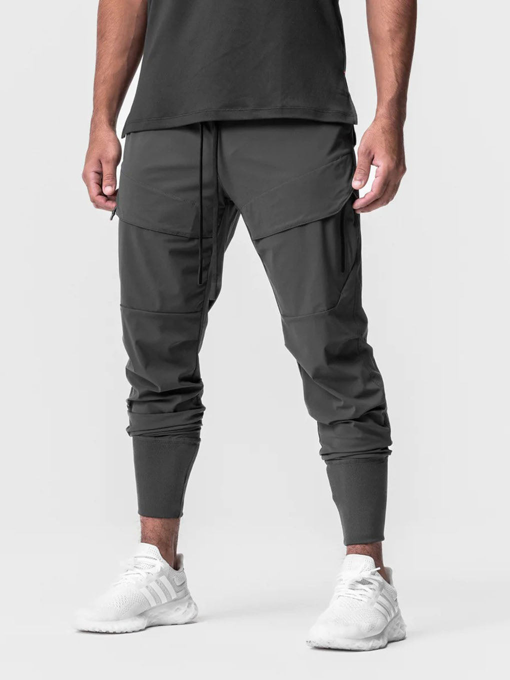 Stay Cool High Rib Cargo Jogger Athletic Stretch Pants - ANVTT