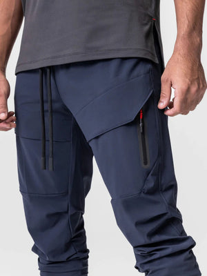 Stay Cool High Rib Cargo Jogger Athletic Stretch Pants - ANVTT