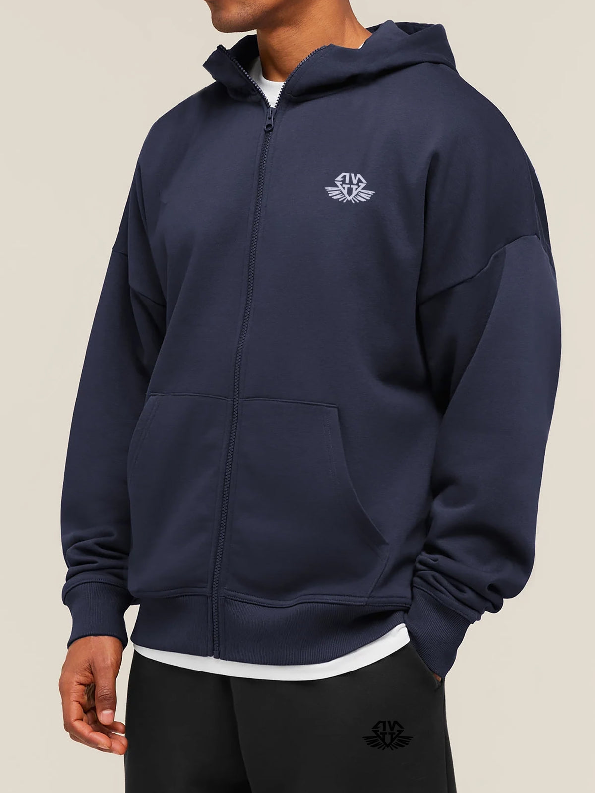 ANVTT Men's Fitness jogging Hooded Zipper Hoodie